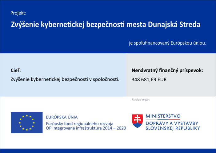 Zvýšenie kybernetickej bezpečnosti mesta Dunajská Streda