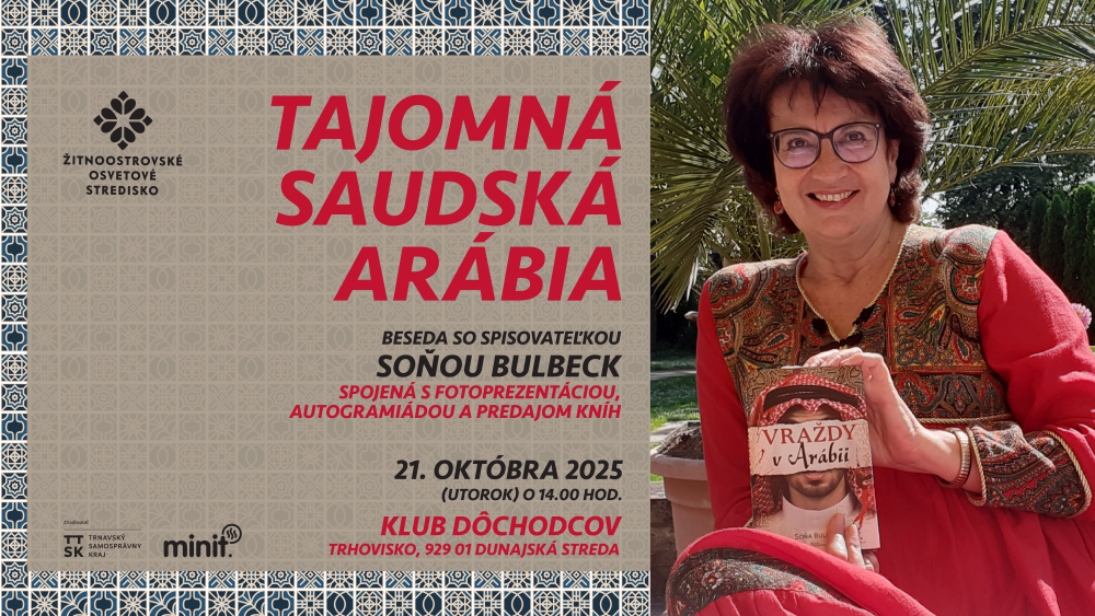 Príbehy piesku, závoja a odvahy žien - Beseda so spisovateľkou Soňou Bulbeck