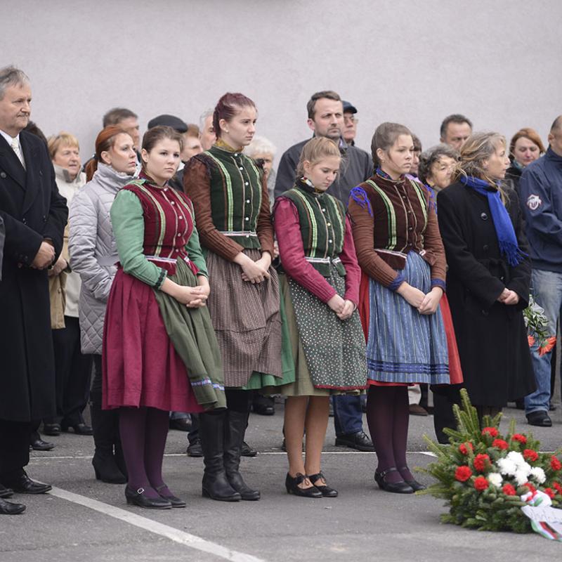 MESTSKÁ SPOMIENKOVÁ SLÁVNOSŤ Z PRÍLEŽITOSTI 58. VÝROČIA REVOLÚCIE Z R. 1956 (POMNÍK OBETÍ DIKTATÚR)