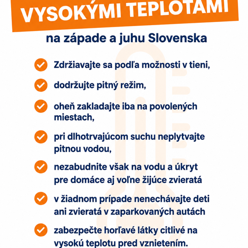 Pozor na vysoké teploty