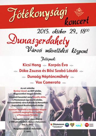 Jótékonysági koncert a kárpátaljai magyarok megsegítésére