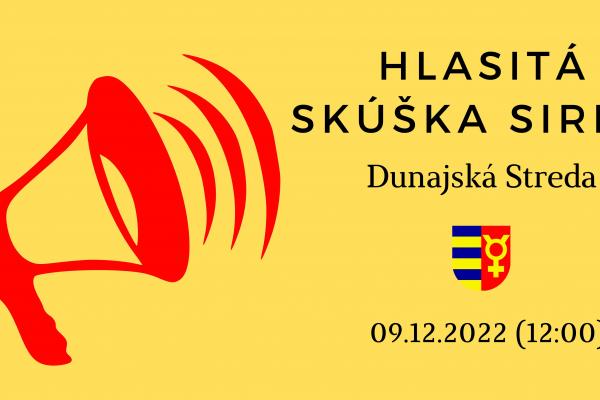 Hlasitá skúška sirén