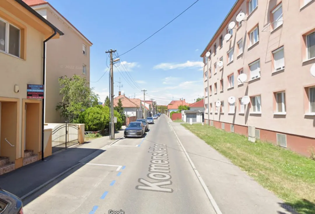 Komenský utca Google street view