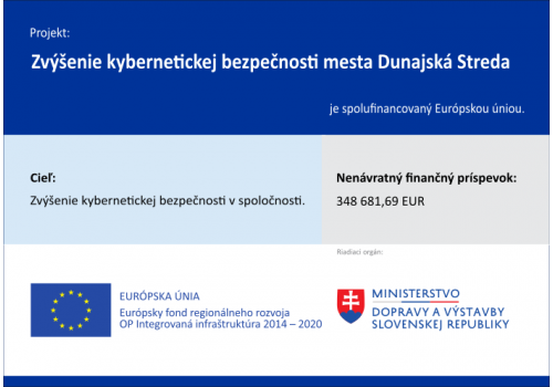 Zvýšenie kybernetickej bezpečnosti mesta Dunajská Streda