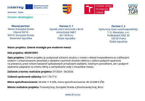 Informačná tabuľa k projektu Green strategies