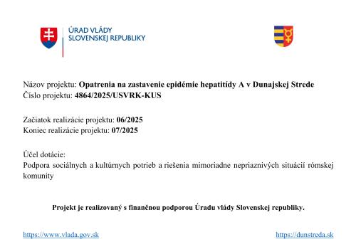 Informačný plagát - publicita projektu