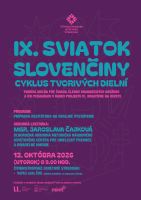 Slovenčina ako umenie slova - IX. Sviatok slovenčiny – cyklus tvorivých dielní